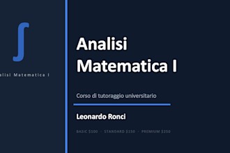 tutoring analisi matematica I in italiano