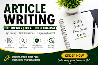 write articles and blogs