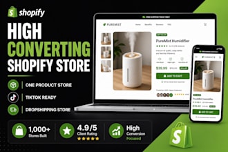 design shopify one product store tiktok shopify landing page