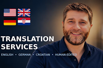 translate english to german or croatian and vice versa