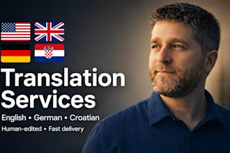 translate english to german or croatian and vice versa
