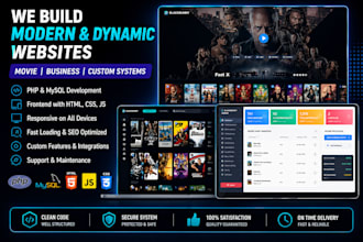develop custom PHP website with mysql database and admin dashboard