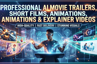 create ai movie trailer, ai short film, ai animation and ai explainer video