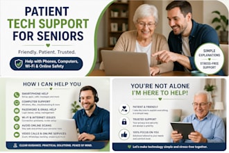 provide patient tech support for seniors and beginners