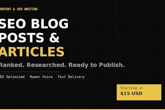 write SEO blog posts and articles that rank on google