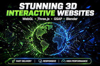 design a stunning 3d interactive webflow landing page or website threejs webgl
