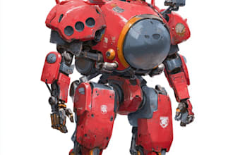 draw your mecha robot fanart or original in digital artwork