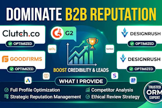 do clutch, g2, and goodfirms online reputation management profile optimization