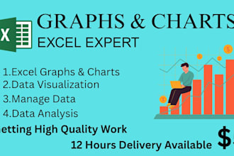 design advanced excel graphs, charts and data analysis reports