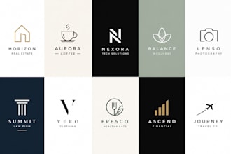 design a creative minimalist logo with infinite revisions
