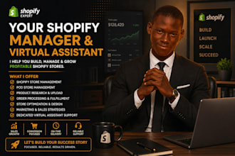 do shopify pod store manager  virtual assistant for sale