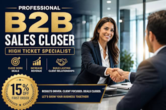 expert b2b sales closer high ticket sales commission based