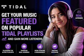 get your music featured on popular tidal playlists and gain more listeners