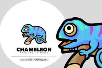 do modern high quality amazing chameleon logo