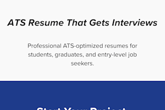 write an ats resume for students and entry level jobs