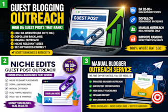 guest blogging outreach and publish high da guest posts back links