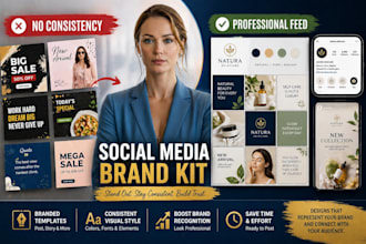 design a social media brand kit and branding templates