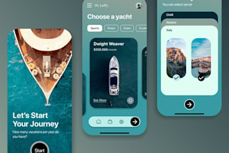 design or redesign yacht renting website, elegant website, yacht booking website