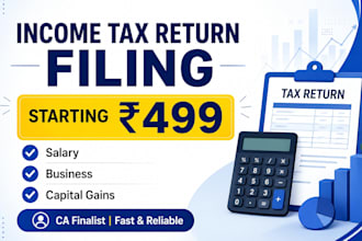 file your income tax return itr, gst return, mca services