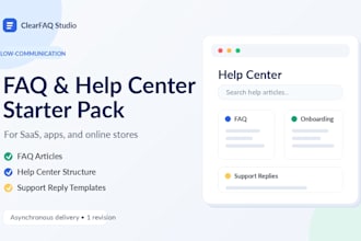 create a help center and faq starter pack for your saas or shopify store