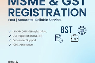 do msme udyam registration online with certificate and gst registration