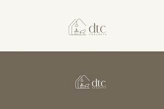 design graceful cleaning furniture and home furnishing logo