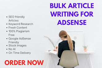 write 35 original bulk SEO articles for adsense