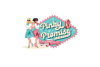 create unique retro, feminine and healthcare logo