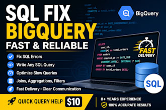 fix your sql query or optimize bigquery fast