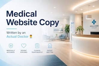 write medical website copy for clinics, doctors and health brands