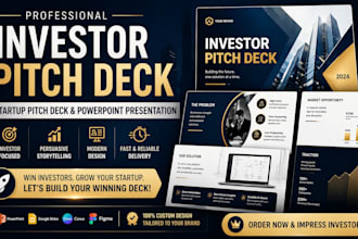 redesign pitch deck, powerpoint slides, investor presentation deck
