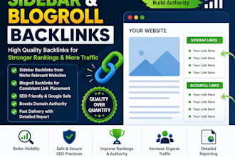 do high quality sidebar, blogroll, footer manual SEO backlinks