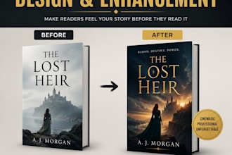 design or enhance your book cover with a cinematic feel