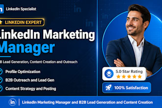 linkedin marketing manager for b2b sales growth, content lead generation