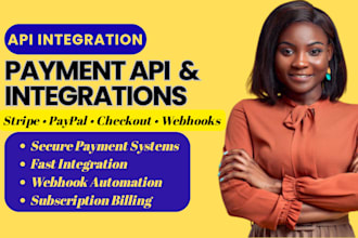 integrate stripe api paypal api payment gateway webhook checkout system