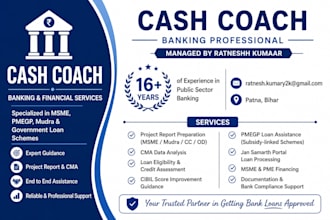 guide you for bank loans approval  msme pmegp jan samarth etc