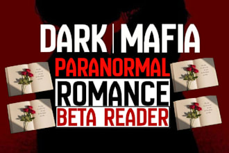 beta read your dark romance, mafia, or paranormal romance book