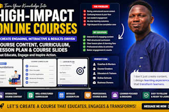 create interactive course content, course curriculum, lesson plan, course slide
