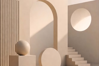 create aesthetic 3d abstract ai generated images