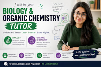 tutor biology and organic chemistry
