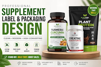 do supplement label design product packaging design