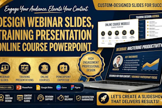 design webinar slides, training presentation, online course powerpoint