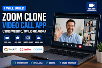 build zoom clone video call app using webrtc twilio or agora