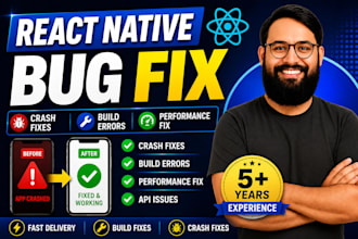 fix react native app bugs, crashes, errors and performance issues