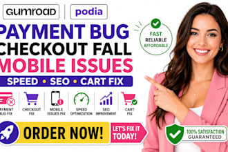 gumroad podia payment bug checkout fall mobile issues speed seo cart fix