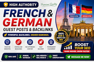 create high authority french and german backlinks
