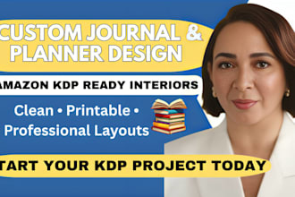 design custom journal and planner for amazon KDP publishing