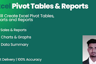create excel pivot tables, charts, and dashboards