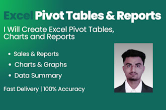 create excel pivot tables, charts, and dashboards