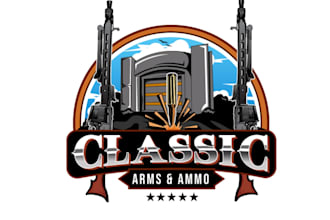 do design high quality firearms and ammo logo